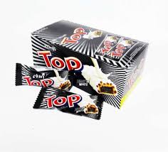 Delfi Chocolate Wafer Top Black in White Pck 13/9g