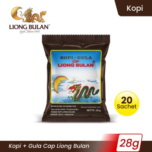 Kopi + Gula Cap Liong Bulan 28g