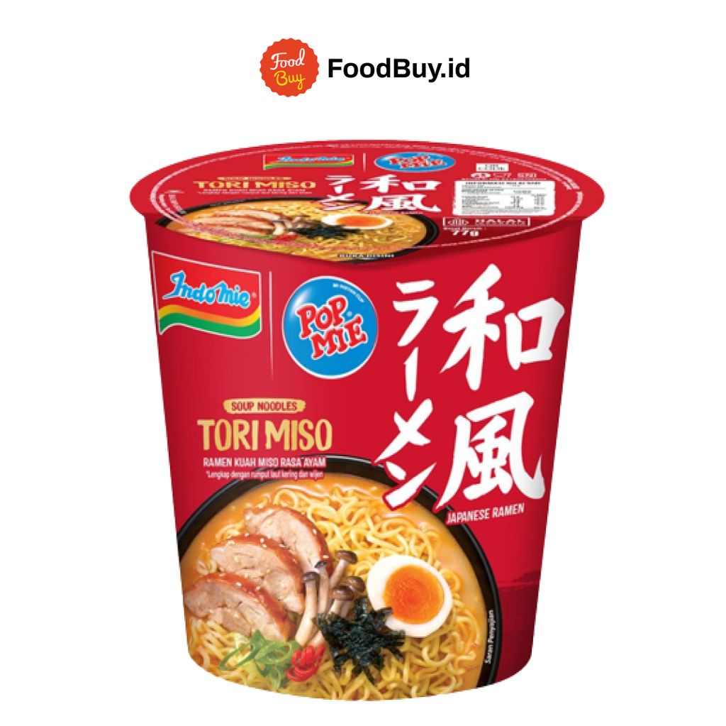 Indomie Tori Miso Cup Ramen Kuah Miso Rasa Ayam 77 gr
