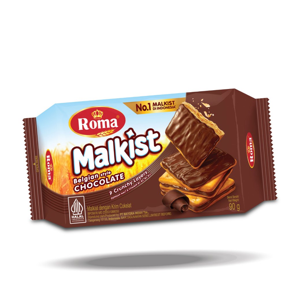 Roma Malkist Cokelat 90gr Snack Halal Roma Malkist