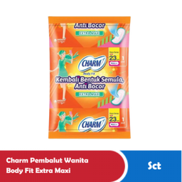 Charm Pembalut Wanita Body Fit Extra Maxi Sct