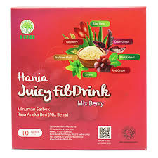 HNI Hania Juicy Fib Drink Mix Berry 10 Sachet @9g