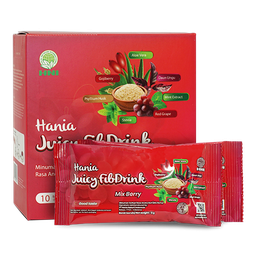 HNI Hania Juicy Fib Drink Mix Berry 1 Sachet @9g